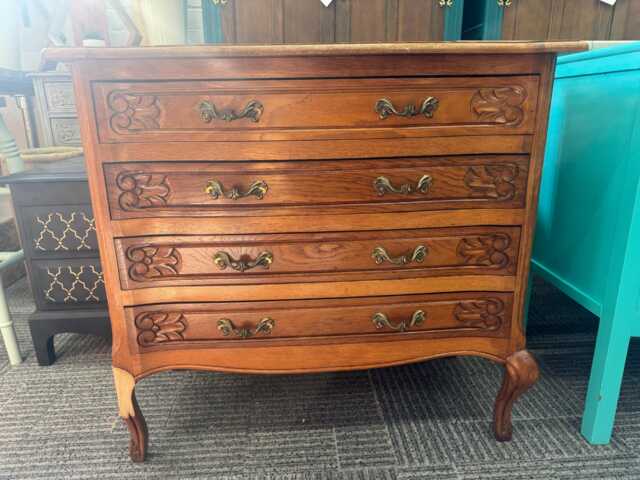 French Louis Carved Ornate Vintage Chest Of Drawers