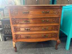 French Louis Carved Ornate Vintage Chest Of Drawers