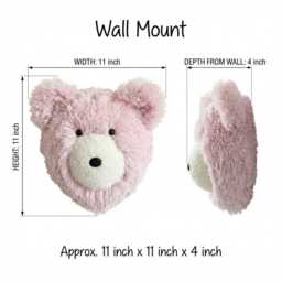Pink Nursery Rug - Minky Bear Play Mat, Personalized Baby Girl Gift - thumbnail 4