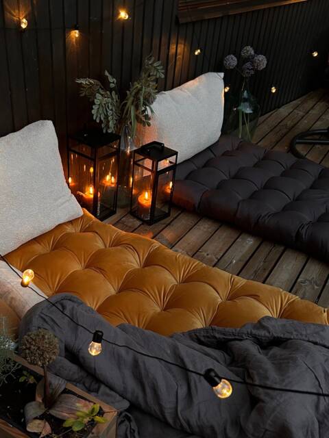 Water-Resistant Tufted Floor Cushion Outdoor Sofa Pillow, Custom Size - image 1