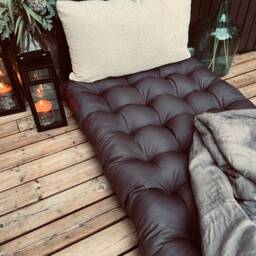 Water-Resistant Tufted Floor Cushion Outdoor Sofa Pillow, Custom Size - thumbnail 2