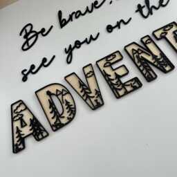 Adventure Nursery Wall Sign - Be Brave Stay Wild Wood Decor For Kids Room - thumbnail 2