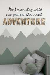 Adventure Nursery Wall Sign - Be Brave Stay Wild Wood Decor For Kids Room - thumbnail 1
