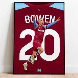 Jarrod Bowen Legend Shirt Print, West Ham United Poster, Football Wall Art, Posters, Fc - thumbnail 2