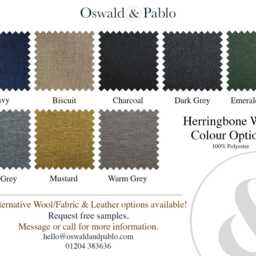 British Handmade 3 Seater Dark Grey Herringbone Wool Chesterfield Sofa - thumbnail 4