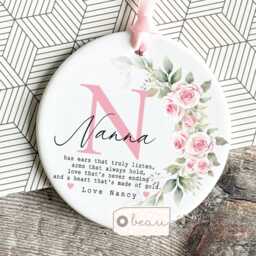 Personalised Grandma Mum Nanna Nanny Auntie Mom Mam Quote Floral Home Linen Style Cushion Mother's Day Birthday Easter Gift - thumbnail 3