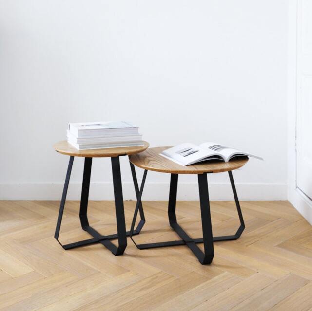 Side Table - Shunan Puikdesign Table Furniture Interior Wood Steel Coffee Living Room - image 1