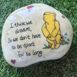 Handmade Winnie The Pooh Quote Stone Missing You Gift Memorial - thumbnail 2