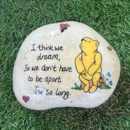 Handmade Winnie The Pooh Quote Stone Missing You Gift Memorial - thumbnail 3