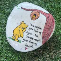 Handmade Winnie The Pooh Quote Stone Missing You Gift Memorial - thumbnail 4