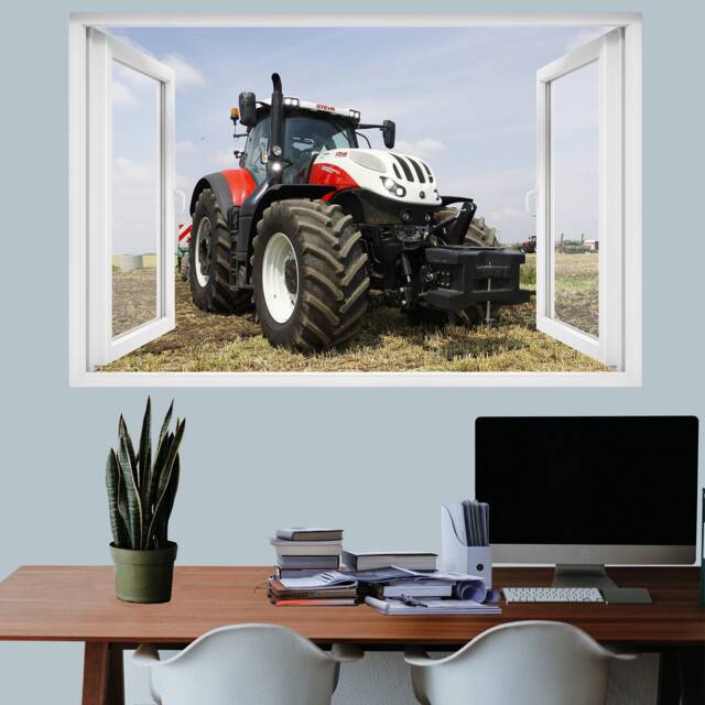 Agriculture Powerful Modern Tractor Wall Sticker Decal Mural Poster Decor 713 - image 1