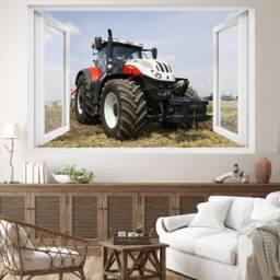 Agriculture Powerful Modern Tractor Wall Sticker Decal Mural Poster Decor 713 - thumbnail 3