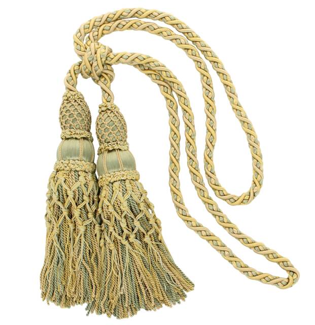 "D??copro Curtain & Drapery Double Tassel Tieback, Length 10"" - 25cm, Spread 38" - image 1