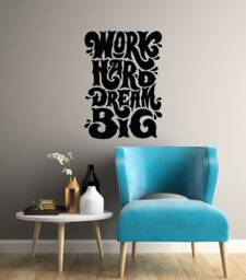 Office Quote Vinyl Wall Decal Motivational Saying Work Hard Decor Stickers Mural - #3021Di - thumbnail 1
