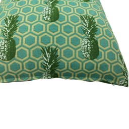 Cushion Cover Pineapple Patterned 40 X cm Green & Khaki, Back Made Of Linen/Cotton - thumbnail 3