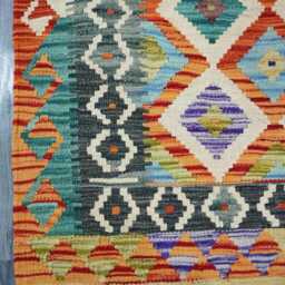 Classic Rug, Handmade Artisan Afghan Turkish Scandinavian Navajo Bohemian Wool Flatweave Multicolour Kilim Rug 163x95 cm - thumbnail 4