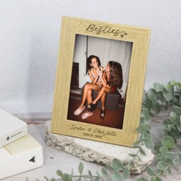 Best Friend Photograph Frame, Personalised Photo Frame For Bestie, Thank You Gift, Bridesmaid Present, Friends Since Picture 4x6 - thumbnail 3
