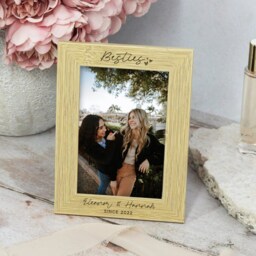 Best Friend Photograph Frame, Personalised Photo Frame For Bestie, Thank You Gift, Bridesmaid Present, Friends Since Picture 4x6 - thumbnail 2