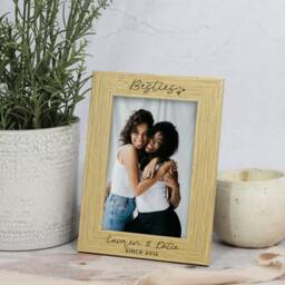 Best Friend Photograph Frame, Personalised Photo Frame For Bestie, Thank You Gift, Bridesmaid Present, Friends Since Picture 4x6