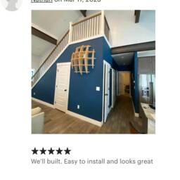 Modular Paintable Wooden Wall Shelf, Sphere Bookcase, Hanging Geometric Office Furniture, Spring Clean - thumbnail 4