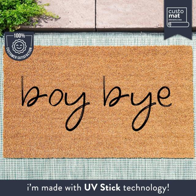 Boy Bye Funny Ariana Grande Lyric Doormat - Eternal Sunshine Door Mat Music Lover Welcome Rug Celebrity Style Custom - image 1