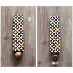 Liberty Print Door Stop Wedge Recycled Hardwood, Turquoise Teal Green - thumbnail 3