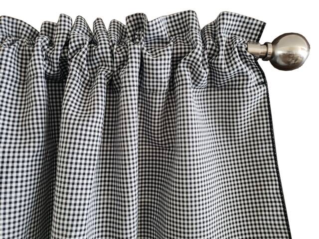 Micro Gingham Checker Plaid Window Valance 58 Inch Wide/Treatment Kitchen Bedroom Classroom Diner Rv Home D??cor - image 1