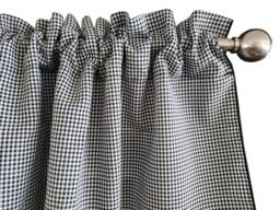 Micro Gingham Checker Plaid Window Valance 58 Inch Wide/Treatment Kitchen Bedroom Classroom Diner Rv Home D??cor