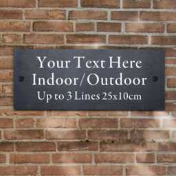 Personalised Slate House Signs Garden & Plaques Name For Outside Welcome Sign Door Wall Home Decor - thumbnail 1