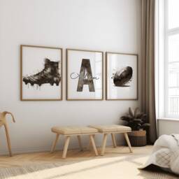 Rugby Print Poster Set - 3 Custom Prints - Personalised Boys Bedroom Decor Gifts Wall Art Posters Artwork - thumbnail 3