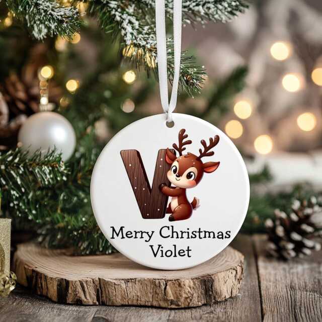 Kids Christmas Girls Boys Personalised Bauble Gift Present Keepsake Train Tree Xmas Daughter Son Nephew Niece - image 1