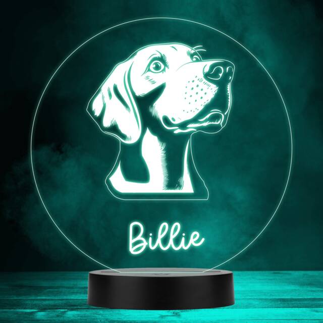 Weimaraner Dog Pet Silhouette Multicolour Personalised Gift Led Lamp Night Light - Bedroom - image 1