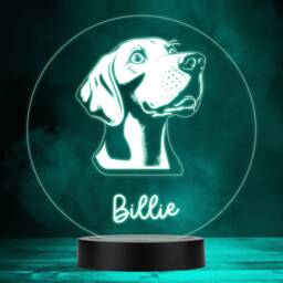 Weimaraner Dog Pet Silhouette Multicolour Personalised Gift Led Lamp Night Light - Bedroom - thumbnail 1