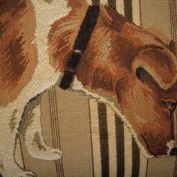 Jack Russell Sniffing Stripe Oblong Tapestry Cushion Pillow Cover - thumbnail 2
