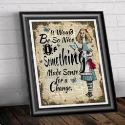 Art Print On Old Antique Book Page - Alice in Wonderland, Vintage Upcycled Wall Print, Encyclopaedia Dictionary Page, Fab Gift - thumbnail 2