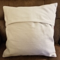 "Handmade Wool Embroidered Cushion Cover Tribal Geometric Design - 16""x16" - thumbnail 3