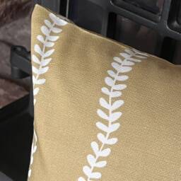 1425. Isabella Soft Gold Stripe Reverse 100% Cotton Cushion Cover, Various Sizes - thumbnail 2