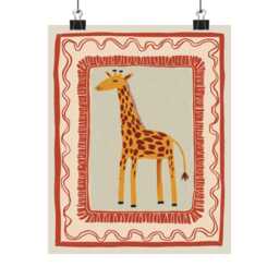Giraffe Nursery Art Animal Kids Print Cute Safari Bedroom Decor Playful Illustration Toddler Playroom Wall Jungle Theme Artwork - 50 - thumbnail 2