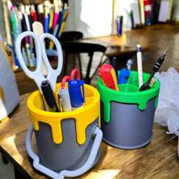 Drippy Paint Desk & Artists Organiser - Available in Multiple Colours Gift Art Studio - thumbnail 3