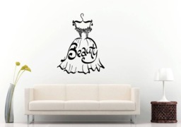 Fashion Beautiful Dress Shopping Style Beauty Art Design Woman Women Girl Female Wall Sticker Decal Vinyl Mural Decor L2315 - thumbnail 1