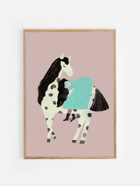 Poster/ Illustration/ P F E R D/ H O S E/ D A M Traum/ Wanddeko/ Interior/ Deko Wand/ - image 1