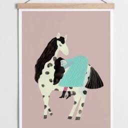 Poster/ Illustration/ P F E R D/ H O S E/ D A M Traum/ Wanddeko/ Interior/ Deko Wand/ - thumbnail 2