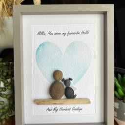 Pebble Art, Pet Memorial, Dog Gift Ideas, Art Dog, Personalised Gift, Animal Memorial - thumbnail 2