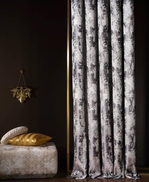 Luxury Gray Silver Turkish Curtains Modern Home Drape - image 1