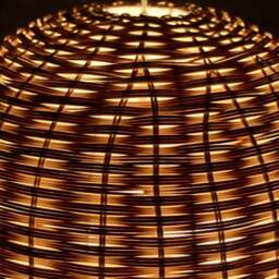 Bell Shaped Rattan Ceiling Lights, Lighting Fixture, Decorative Pendant Light, Lampshade Width 21 - thumbnail 3