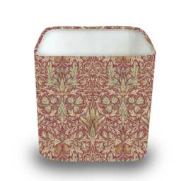 Handmade William Morris Rounded Square Lampshade, Table/Ceiling, Colourful Modern Home Interior Decor, Made in Uk, Honeysuckle Rose - thumbnail 3