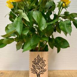 Personalised Wooden Candle Holder Olive Tree Tea Light Engraved Laser Cut Wedding Anniversary Mothers Day Birthday New Home Vase - thumbnail 3