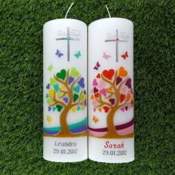 Christening Candle Tree Of Life - Twins - thumbnail 2