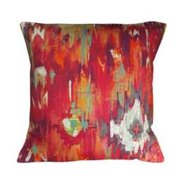 Jakarta Aztec Red Green Blue Colourful Cushion Cover 16 - thumbnail 1