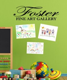 Custom Family Name Vinyl Wall Decal Fine Art Gallery Decor - 18x5.5